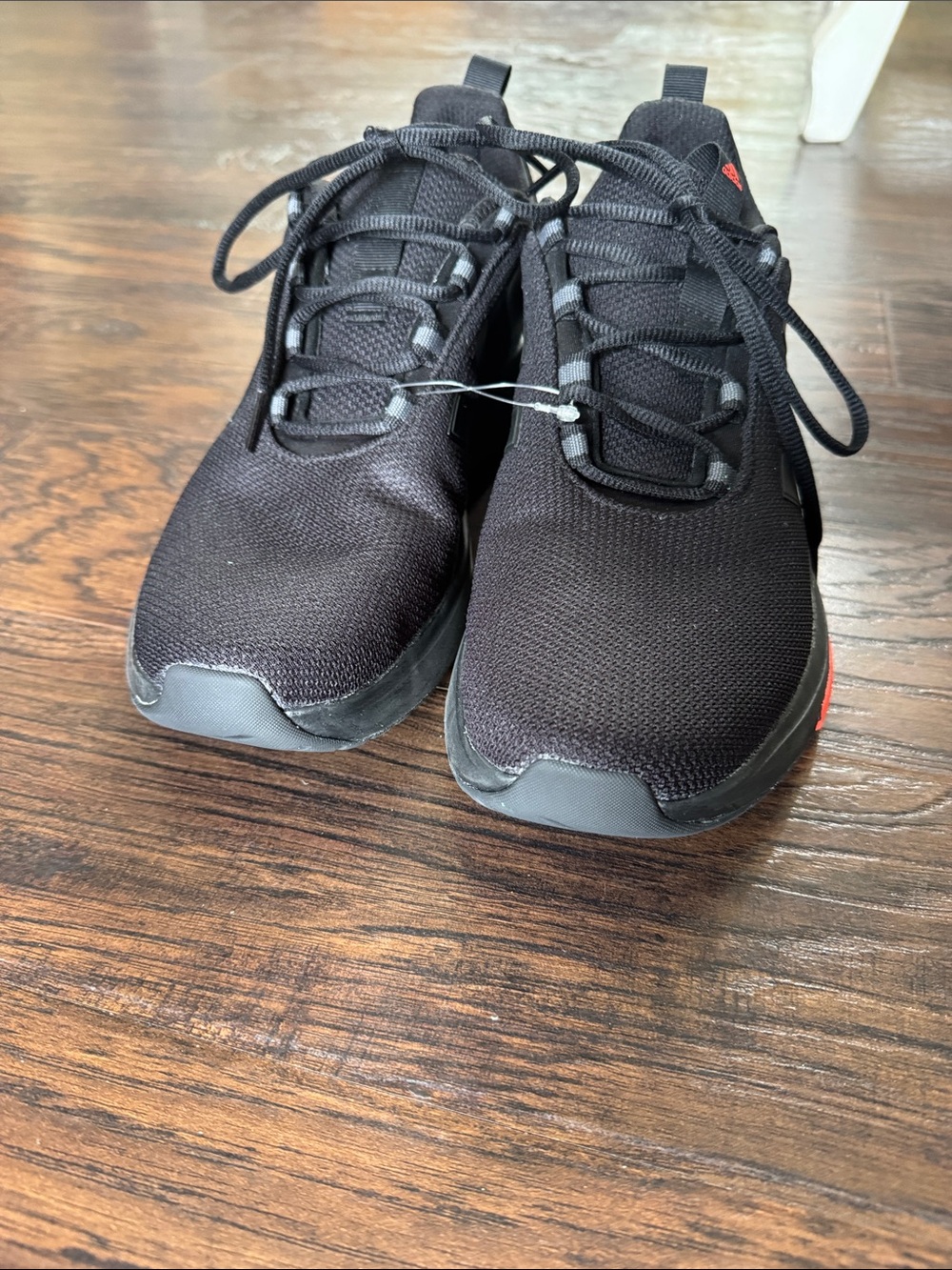 adidas Men’s Black Athletic Shoes with Red Accents - Picture 7 of 9